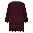 thumbnail image 6 of BSDJILFG Womens Lace Tops Short Sleeve Crew Neck Tunics Boho Print Flowy Casual Summer Blouse on Spring, 6 of 6