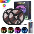 thumbnail image 1 of LED Strip Lights, 65.6ft RGB LED Light Strip 5050 LED Tape Lights, Color Changing LED Strip Lights with Remote for Home Lighting Kitchen Bed Strip Lights Decoration( Plug), 1 of 7