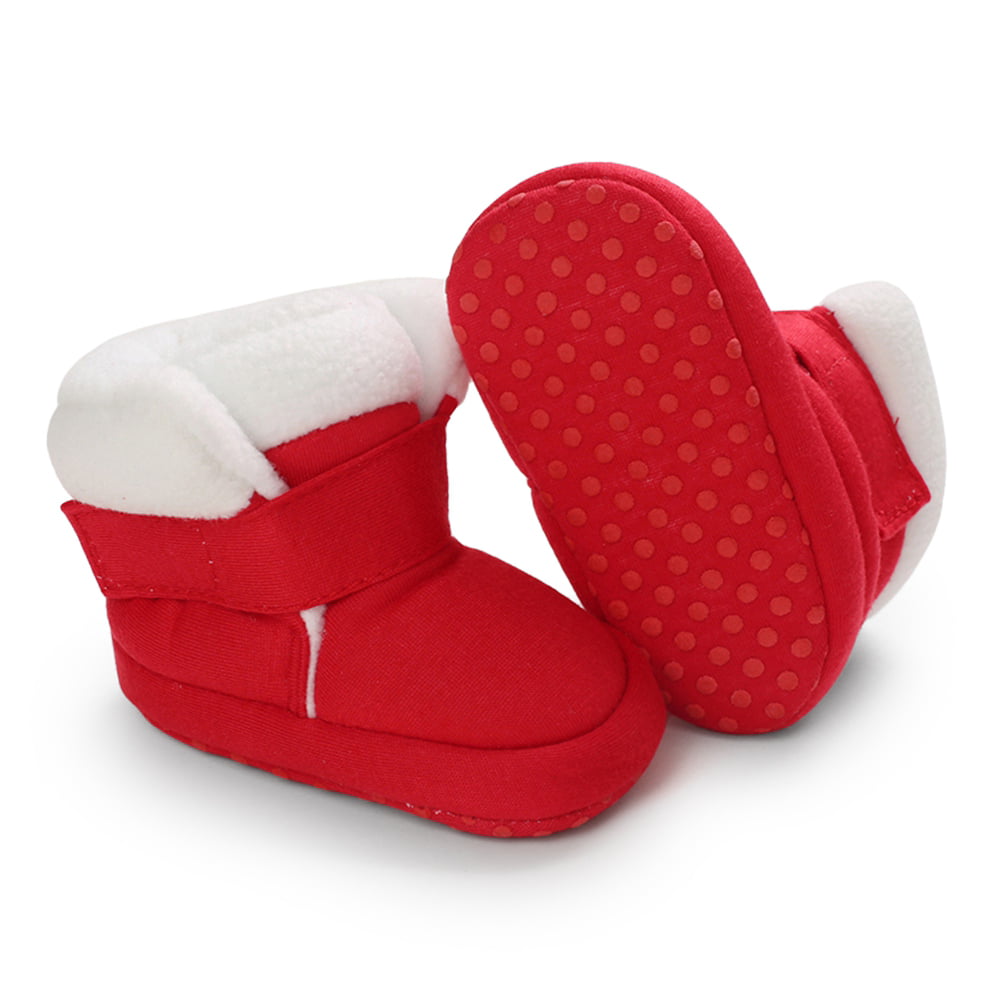 Baby Kids Fashion Warm Winter Snow Booties Crib Pram Princesses Hook Loop Shoes 