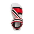 thumbnail image 2 of HUNTER Womens Red/White/Black Mixed Media 1" Platform Ankle Strap Round Toe Sandals Shoes 5, 2 of 4