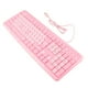 thumbnail image 2 of Teclado USB Sincero ultrafino de dibujos animados rosa, 2 of 10