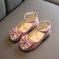 thumbnail image 6 of Girl Shoes Kids Baby Girls Bowknot Dance Shallow Single Shoes Princess Shoes Girls'Sneakers Pink 18 Months-24 Months, 6 of 7