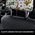 thumbnail image 6 of 2 PCS Car Headrest Cover, Colorful Cute Lizard Gecko Stars Soft Car Seat Head Rest Cover Protector Interior Car Accessories Seat Covers for Cars Truck Auto Only Covers, 6 of 8