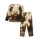 thumbnail image 1 of Fotbe Butterfly Cow Barrel Conjunto de Pijama de Manga Larga para Mujer con Estampado, Ropa de Dormir de 2 Piezas, Conjunto de Casa Suave y Cómodo con Bolsillos-XX-Large, 1 of 7