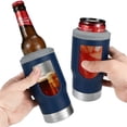 thumbnail image 6 of 4 in 1 Travel Mug and Can Insulator for 14oz Can and Beer Bottle Stainless steel Vacuum Insulated Cup and Thermocooler (Navy Blue), 6 of 7