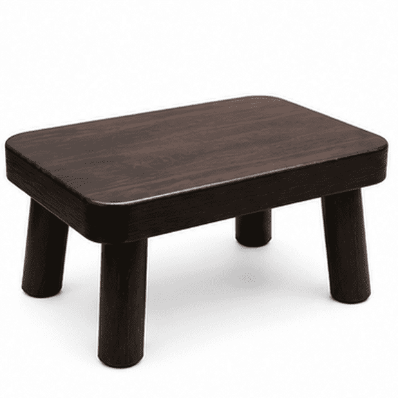 MEHOOM Wooden Step Stool for Adults and Kids, Heavy Duty Foot Stool with 500 lbs Capacity, Non-Slip Step Stool for Bedroom, Kitchen, Bathroom (Rustic Brown)