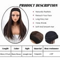 thumbnail image 4 of Heat-resistant synthetic fiber natural straight headband wig - 4/30 brown dyed deep root, 150% density closed mesh cap, comfortable daily use, multifunctional piece, vacation style, 4 of 8