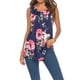 thumbnail image 3 of Camiseta de mujer Cuello redondo Blusa de manga corta Top con estampado informal, Rosa azul, L Vogacara  AP001800-12, 3 of 6