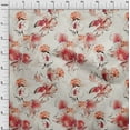 thumbnail image 4 of oneOone Georgette Viscose Red Fabric Floral & Quilting Supplies Print Sewing Fabric By The Yard 42 Inch Wide, 4 of 6