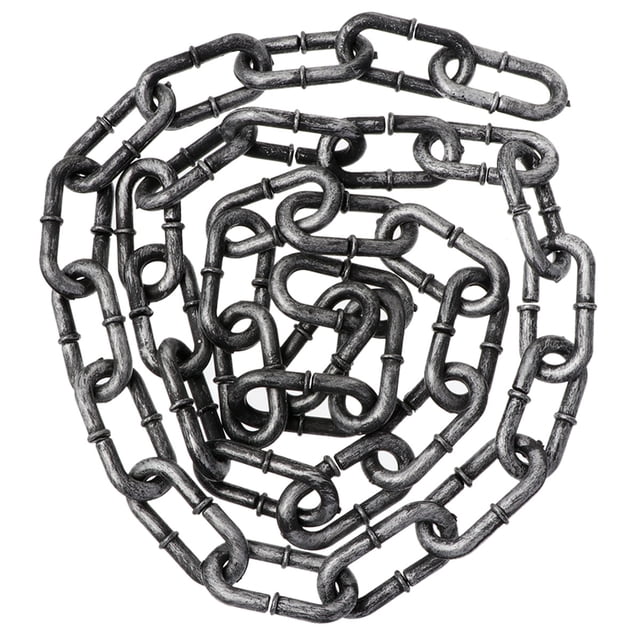 Grilletes de Halloween, utilería de simulación de cadena de hierro, utilería de cadena de prisionero, 1 ud.
