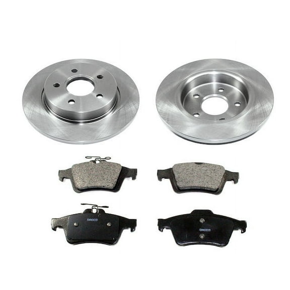 Rear Ceramic Brake Pads and Rotor Kit - Compatible with 2012 - 2018 Ford Focus 2013 2014 2015 2016 2017