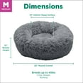 thumbnail image 3 of Furhaven 30" Round Calming Donut Dog Bed with Washable & Removable Cover & Bolster - Shaggy Plush Long Faux Fur Ball Bed - Gray, For Dogs Up to 45 lbs, Medium, 3 of 14