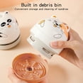 thumbnail image 5 of Keyboard Mini Desktop Vacuum Cleaner Cute Portable Table Dust Sweeper Cartoon Vacuum Battery Operated For Cleaning Dust Crumbs Hairs Scraps For Keyboard Home School Car Kids Gifts, 5 of 6
