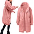 thumbnail image 4 of Plus Size Drawstring Jacket With Pockets Soft Zip Up Hooded Outerwear Cozy Warm Pullover plus Size Ruffle Top 4x Crop Tops for Women plus Size Kitty Blouse for Women plus Size Womens Tube Tops Womens, 4 of 7