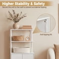thumbnail image 6 of ELLEGNT Slim Storage Cabinet with Slide-Out Cart and Pull-Out Drawer – Open Shelves Organizer for Kitchen or Pantry, 6 of 10