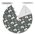 thumbnail image 2 of Sikiie Gamers 30-48 inches {designName} Print Christmas Tree Skirt Snowman Xmas Tree Skirt with Edge Christmas Decorations for Holiday Party, 2 of 7