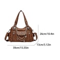 thumbnail image 2 of HUISZJ PU Leather Shoulder Bag, Large Capacity Crossbody Bag with Adjustable Strap, Y2k Messenger Bag for Women Work Shopping Travel (Caramel color), 2 of 6