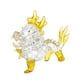 thumbnail image 3 of Figura de dragón de cristal de pie, estatua de dragón, minifigura decorativa china de colección amarillo, 3 of 9