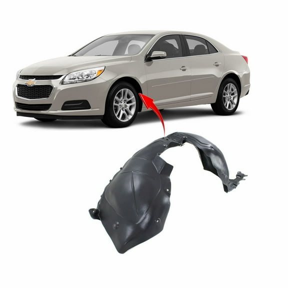 DCP Front Left Driver Side Fender Liner For 2013-2016 Chevrolet Malibu GM1248235