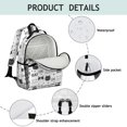 thumbnail image 4 of Black and White Cat and Heart Cute School Backpack Bag for School with Padded Back and Adjustable Shoulder Straps 15.25"x11.5"x5.25", 4 of 5