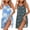 Blue Flower+ Grey Star, variant on 2 Pack Nightgowns for Women Sleeveless Sleep Shirts Tank Sleep Dress Wide Strap Chemise V-Neck Sleepwear