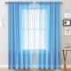 thumbnail image 1 of Cortinas transparentes para sala de estar bolsillo para barra ventana paneles de cortina dormitorio cortinas de gasa semitransparentes azul, 1 of 7
