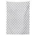 thumbnail image 2 of Chameleon Tablecloth, Repetitive Animal on Branches Swirling Tail Pencil Sketch Pattern Print, Rectangle Satin Table Cover for Dining Room and Kitchen, 60" X 90", Dark Grey and White, by Ambesonne, 2 of 2