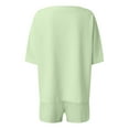 thumbnail image 3 of MAIHAN Women Shorts Sets Outfits Summer Outfits for Women Short Sleeve Tops Shorts Pant Sets Women 2 Piece Outfits Cotton Outfits Sets, 3 of 4