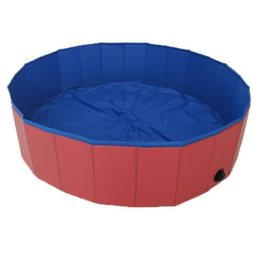 LeafyLuxe Foldable Swimming Pool, Foldable Swimming Pool Portable Dog Swimming Pool Round Thickened PVC Pet Bathtub Family Children Portable Swimming Pool 80x20cm
