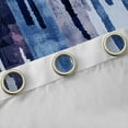 thumbnail image 4 of Manfei Retro Geometric Lines Black Out Curtains,Splash Ink Aesthetic Curtains Pack of 2 (42x63 Each),Blue Striped Bedroom Curtains For Teens,Luxury Bedroom Decor, 4 of 6