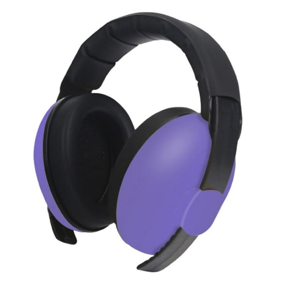 Auriculares con protección auditiva y cancelación de ruido para niños y bebés. púrpura