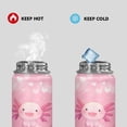 thumbnail image 2 of SEANATIVE Pink Axolotl Water Bottles 18 oz Insulated Stainless Steel Water Bottle Vacuum Insulated Keep Hot and Cold for Workout Travel Sports Camping Birthday Gifts, 2 of 7