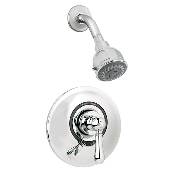 Allura Single Handle 2-Spray Shower System with VersaFlex™ Integral Diverter in Polished Chrome (Valve Included)