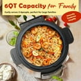 thumbnail image 6 of 9-in-1 Electric Pressure Cooker with 12 Presets, 6qt Multi-Function Kitchen Appliance, 6 of 9