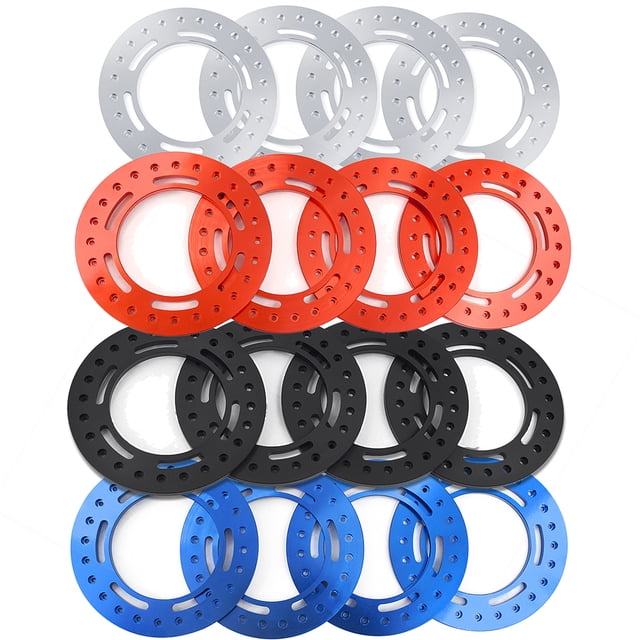Ruiboury Wheel Rim Outer Ring For SCX6 Aluminum Alloy Crawler Quality Solid Brass 4pcs RC Car Accessories Replacement Parts RC Upgrade Part TYPE1