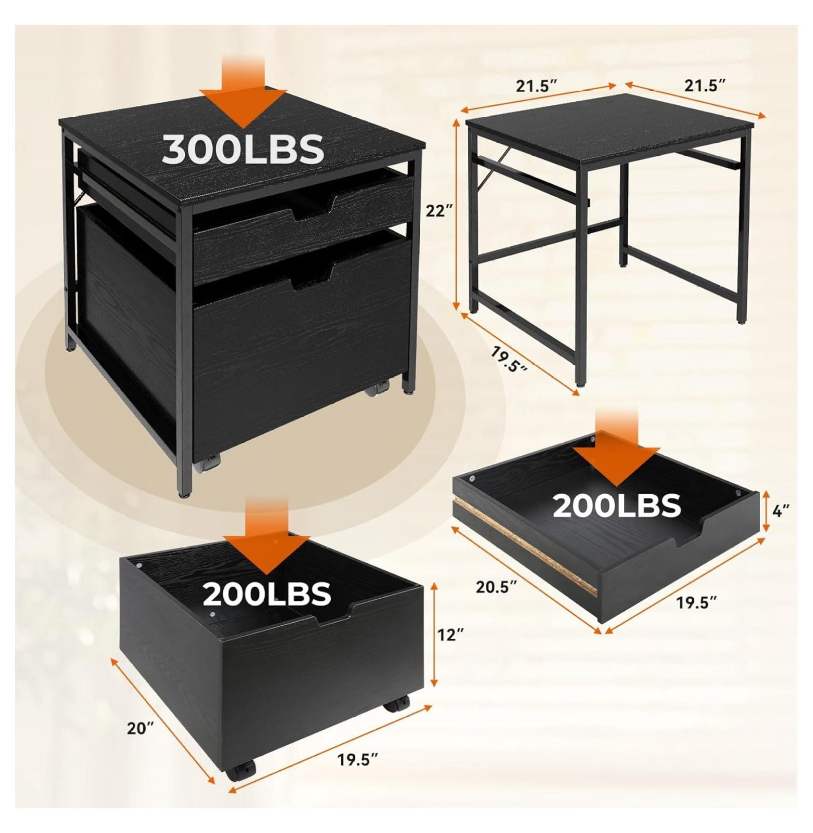 Mini Fridge Stand with Storage Drawer, 300 lb Load Capacity Mini Fridge Stand with Lockable Wheel, Beverage Compact Refrigerator Stand Storage Cabinet, Dorm Fridge Stand