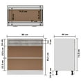 thumbnail image 2 of vidaXL Drawer Bottom Cabinet, Concrete Gray, 31.5'', 2 of 10