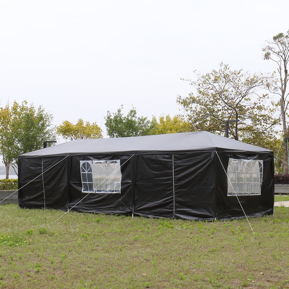 Kadyn Canopy Party Tent, Party Tent Canopy, 10'x30' Outdoor Party Tent with 8 Removable Sidewalls, Waterproof Canopy Patio Wedding Canopy, Black