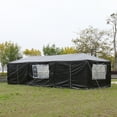 thumbnail image 3 of EDOEMSE Outdoor Gazebo Tent, Canopy Tent, Outdoor Sun Shade Shelter, 10'x30' Outdoor Party Tent with 8 Removable Sidewalls, Waterproof Canopy Patio Wedding Gazebo, Black, 3 of 15