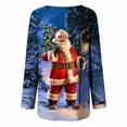 thumbnail image 5 of Christmas Long Sleeve Shirts for Women Bling Christmas Tree Print Tunic Tops Round Neck Casual Holiday Shirt Sweatshirt Womens Clearance Sweaters Sweatshirt Shirt, 5 of 5