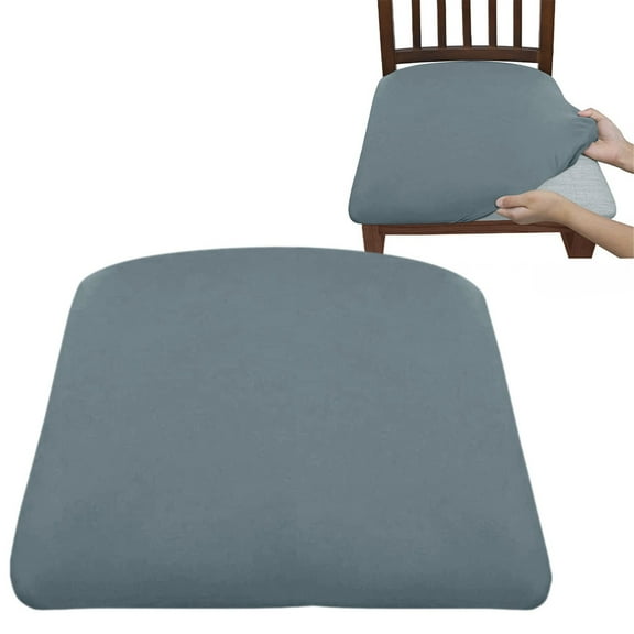 Stretch Chair Seat Covers 1 PCS, Velvet Cushion Covers Washable Seat Cushion Slipcover Dining Room for Hotel, Ceremony, Banquet Wedding Party (6 Color)