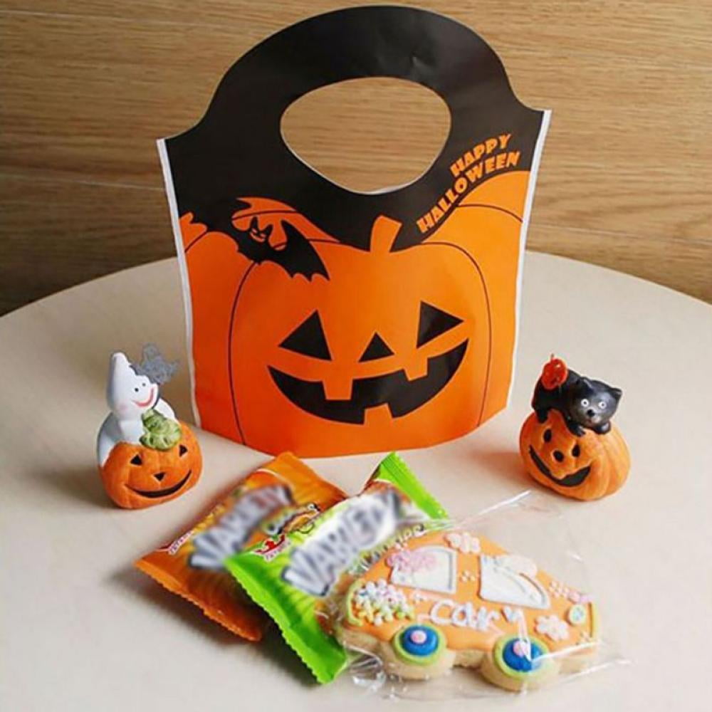 200 Pcs Sacs De Bonbons D'Halloween Sacs De Bonbons Auto-Adhésifs Sacs De Friandises D'Halloween Sacs De Cellophane Pour Bonbons, Biscuits, Fête (4 X 4 Pouces