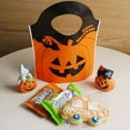 thumbnail image 3 of 50 Pack Halloween Tote Bags Jack-O-Lantern Pumpkin Candy Bags Halloween Treats Bags for Halloween Party Favors, 3 of 9