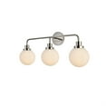 thumbnail image 3 of Living District Hanson Midcentury Modern Bath Sconce 3 Lights E12 Polish Nickel, 3 of 4