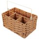 thumbnail image 1 of Cesta de almacenamiento de ratán de imitación Cestas de herramientas con asa portátil Cesta de almacenamiento de picnic, 1 of 3