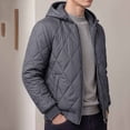 thumbnail image 5 of Windbreaker Jackets for Men Windproof Long Sleeve Hooded Solid Color Winter Casual Warm Windproof Jacket for Outdoor Travel Hiking, 5 of 10