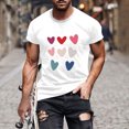 thumbnail image 2 of cfhntfmh Valentine's Day Matching Couples T Shirts Cute Grapgic Printed Short Sleeve Tops Unisex Plus Size Crewneck Shirts, 2 of 4