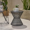 thumbnail image 4 of Afuera Living Modern / Contemporary Outdoor Iron Side Table in Matte Black, 4 of 8