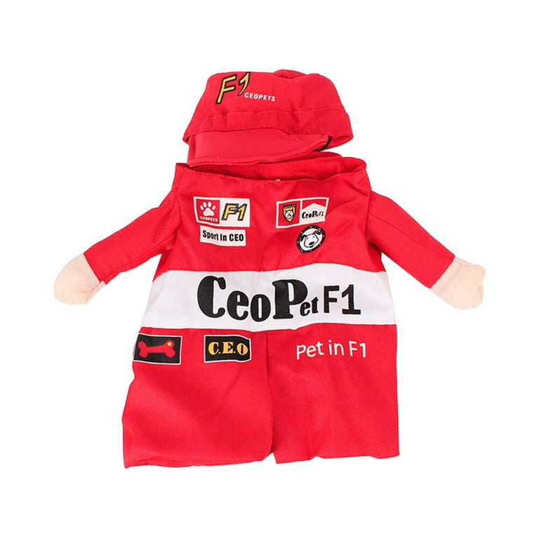 Tinksky Cat Dog Costume Sports Clothes Cats Dogs F1 Racing Driver