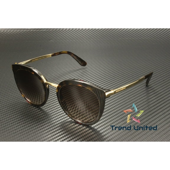 Dolce & Gabbana Women's Gradient DG4268-502/13-52 Brown Round Sunglasses